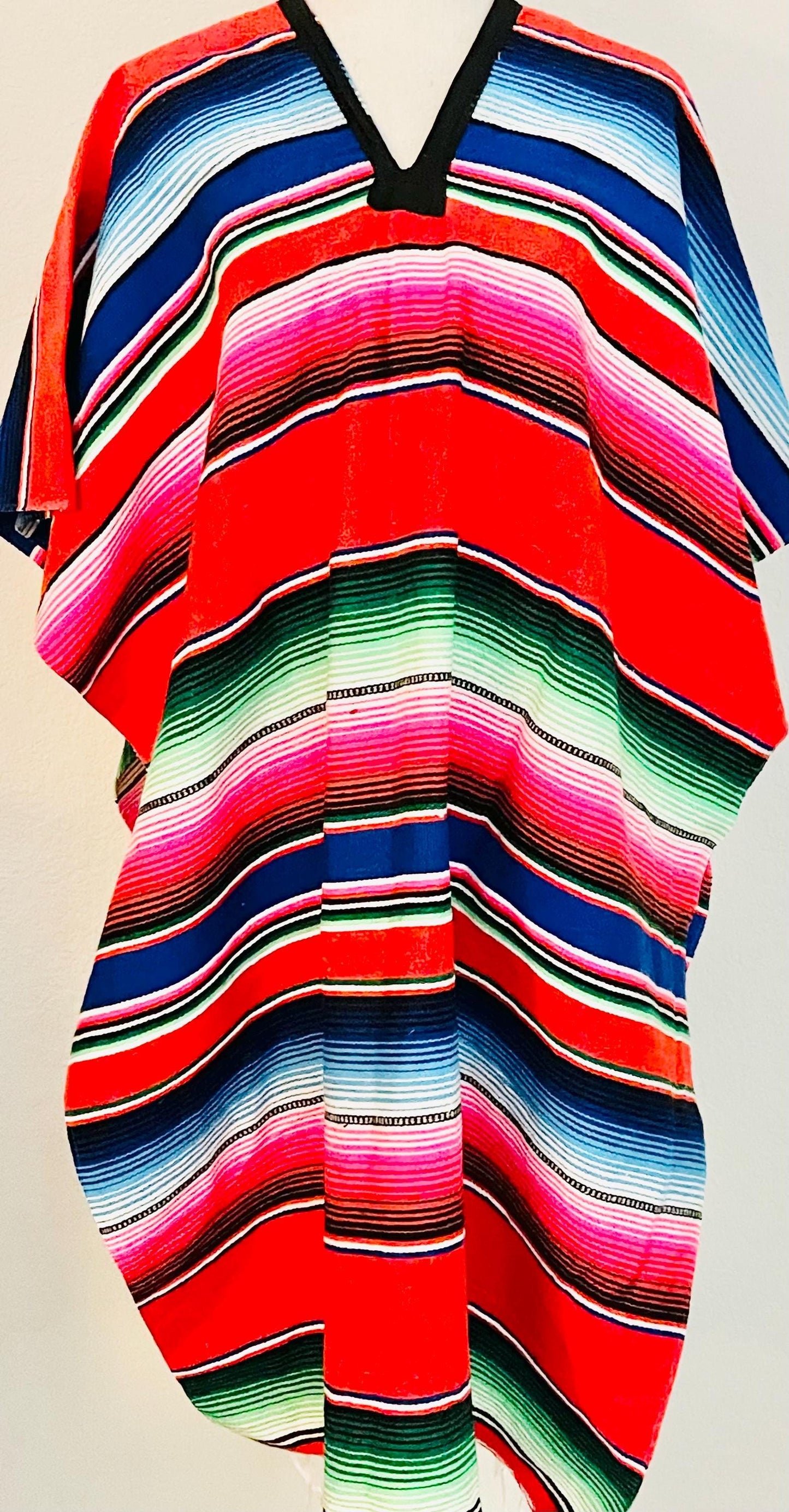 Adult Mexican Saltillo Poncho Sarape Poncho Sarape Saltillo Mexicano