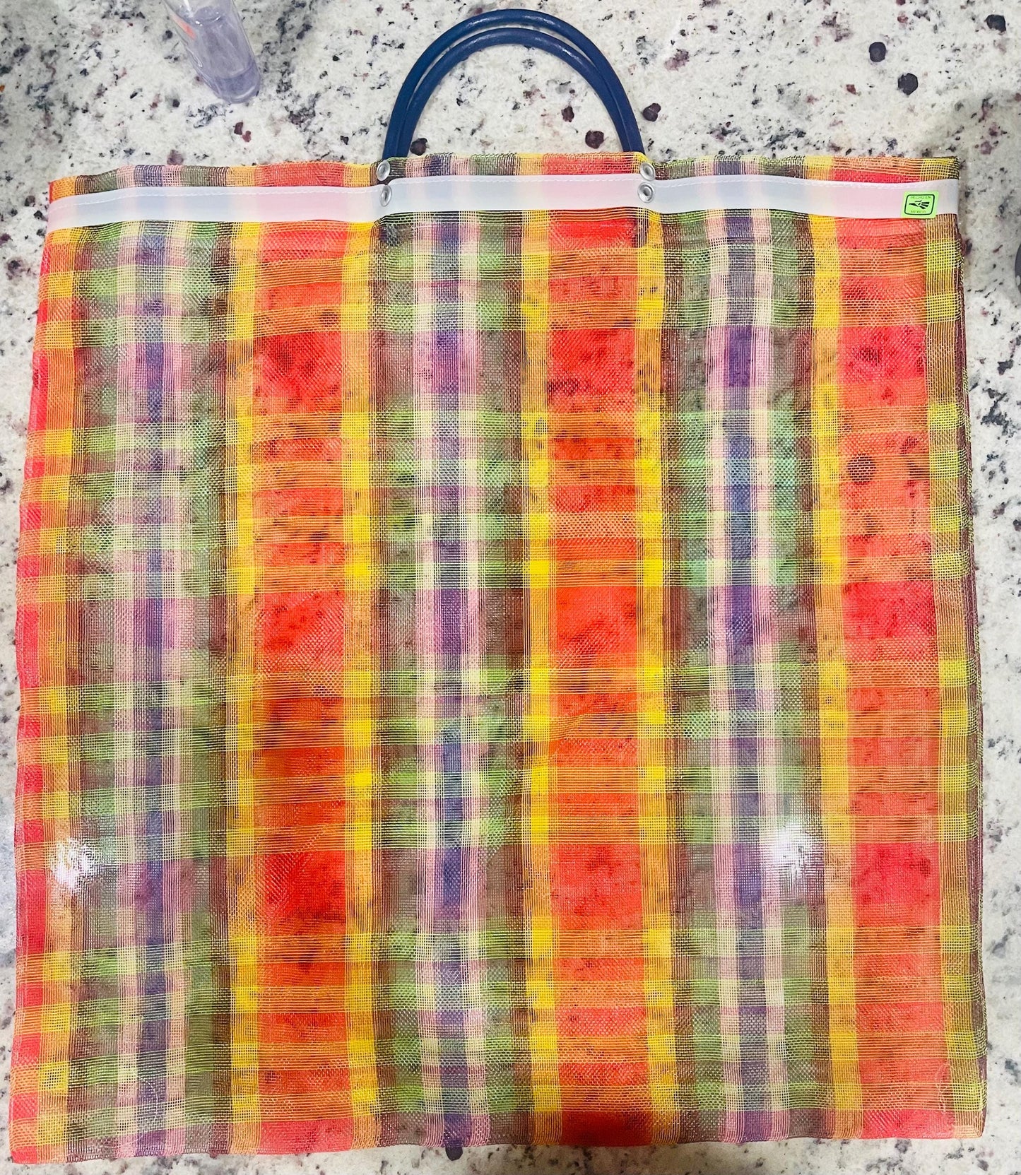 1 Reuseable Mexican Mercado Mesh Bag 1x Bolsa de Maya Mexicana 18x18 Pulgadas