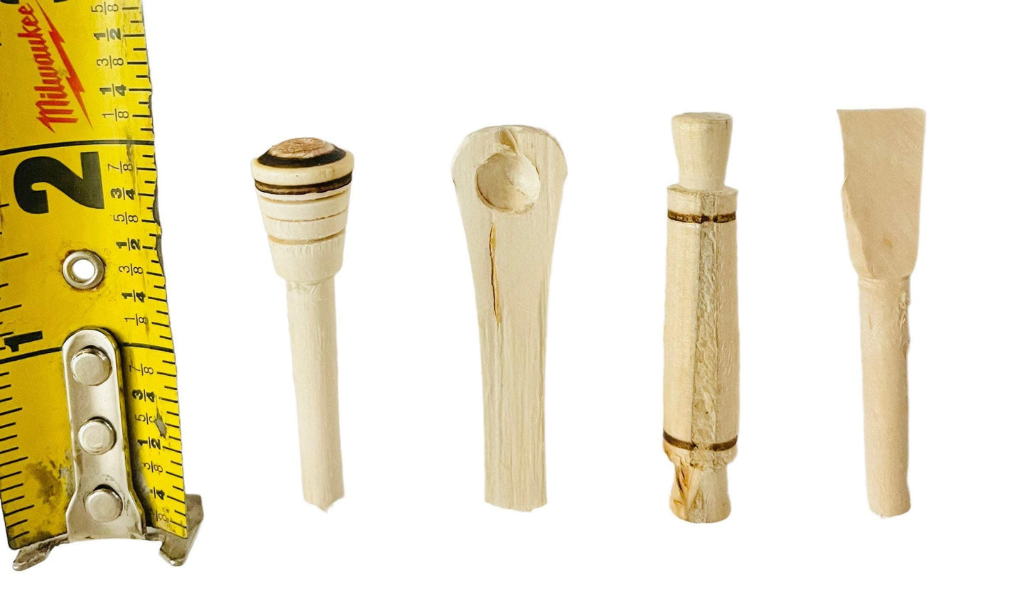 Miniature Utensil 4 Piece Set Mexican Kitchen Utensilios en Miniatura de Madera Mexicanos