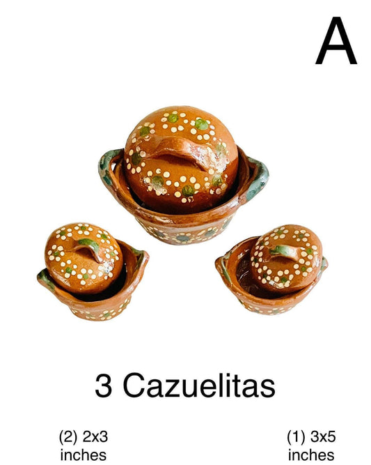 Mini Cazuelitas de Barro Mini Clay Pots