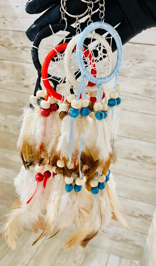 Dreamcatcher with Feathers for Car Visors Wall Hanging Decorations Atrapasueños con Plumas para Carros Decoraciones