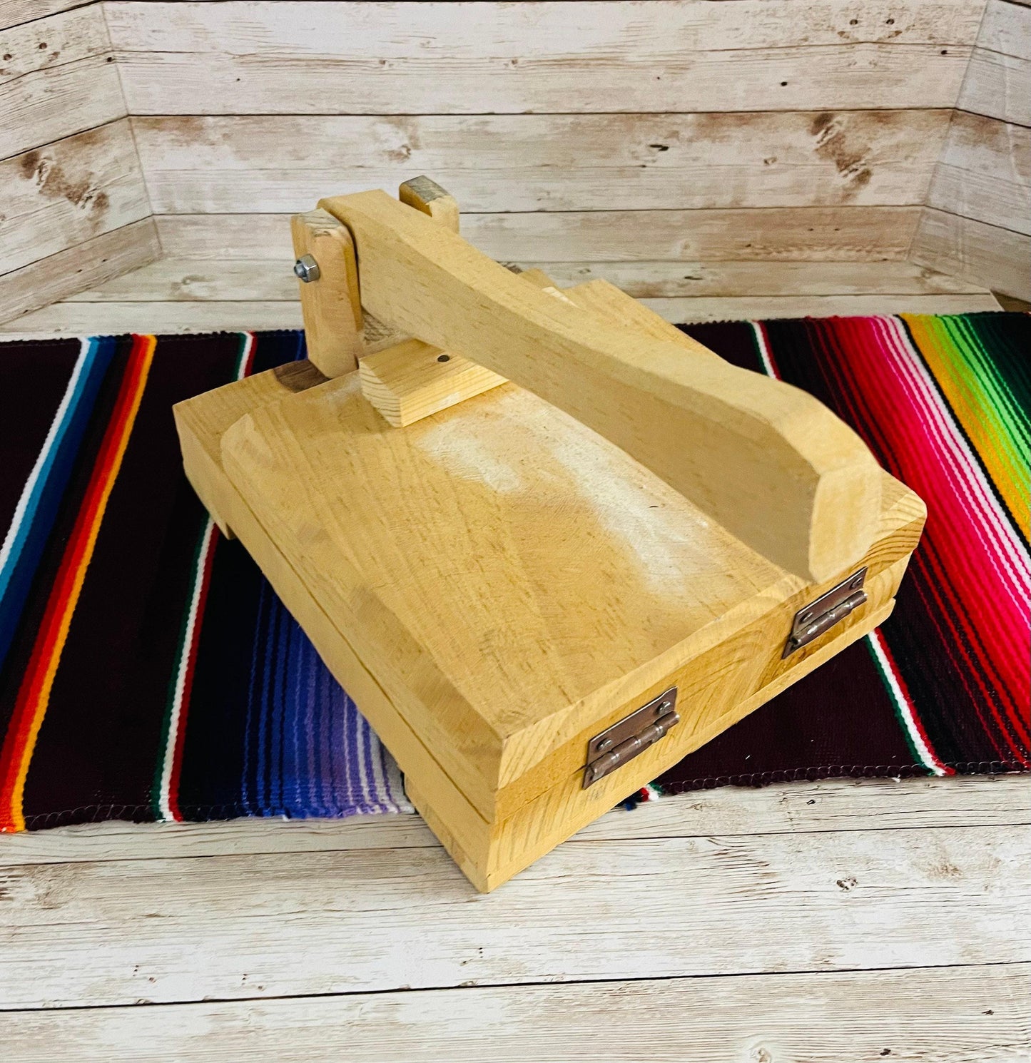 Prensa Mexicana de Madera Grande Para Tortillas Large Tortillas Wood Press-Maker