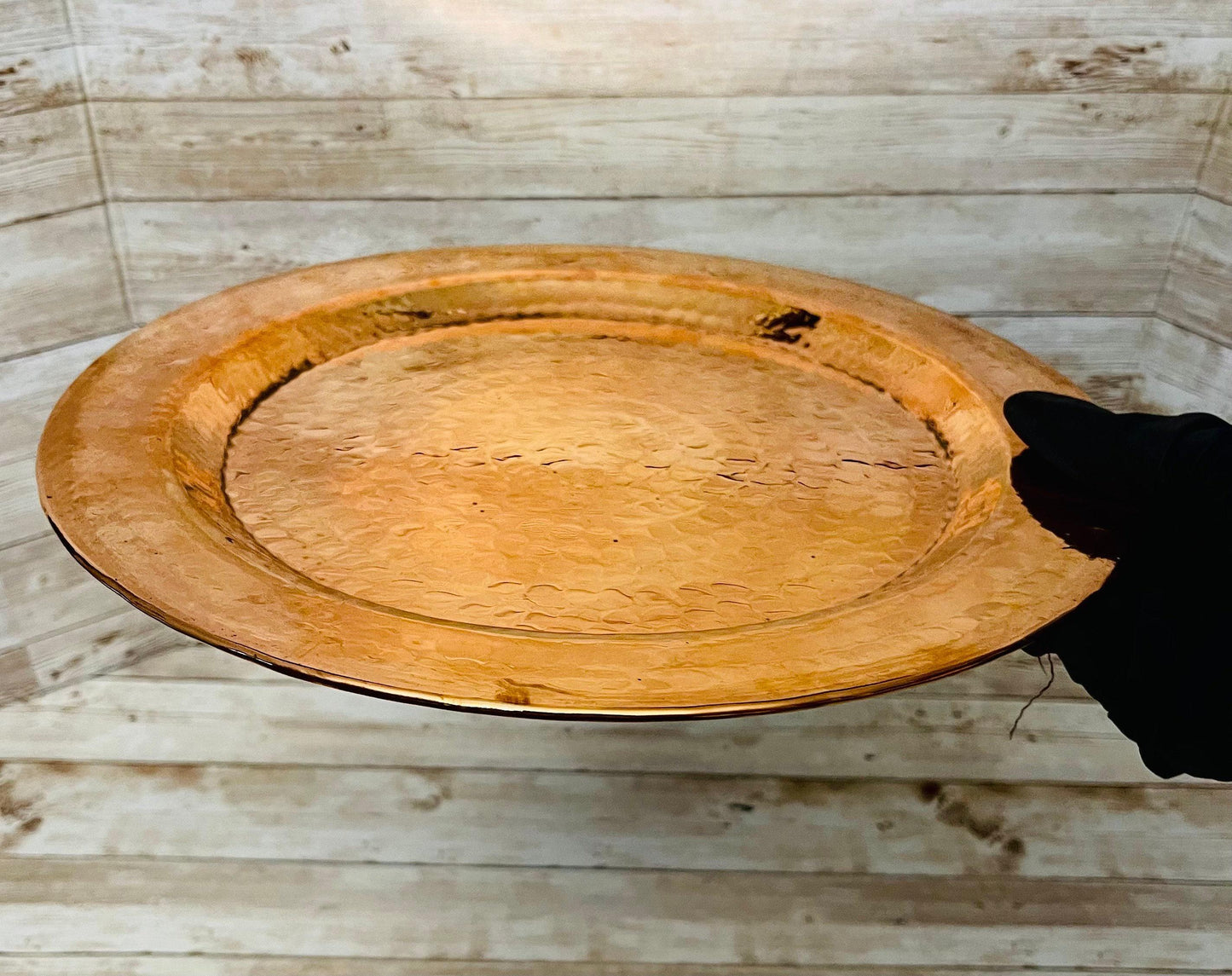 Mexican Copper Charger Plates Plato de Cobre Mexicano