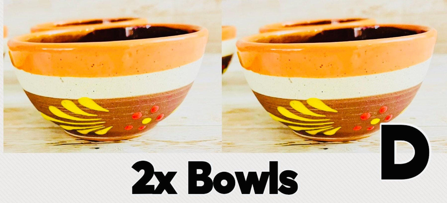 Terra Cota Mexican Soup Clay Bowls Platos Pozoleros de Barro Engove