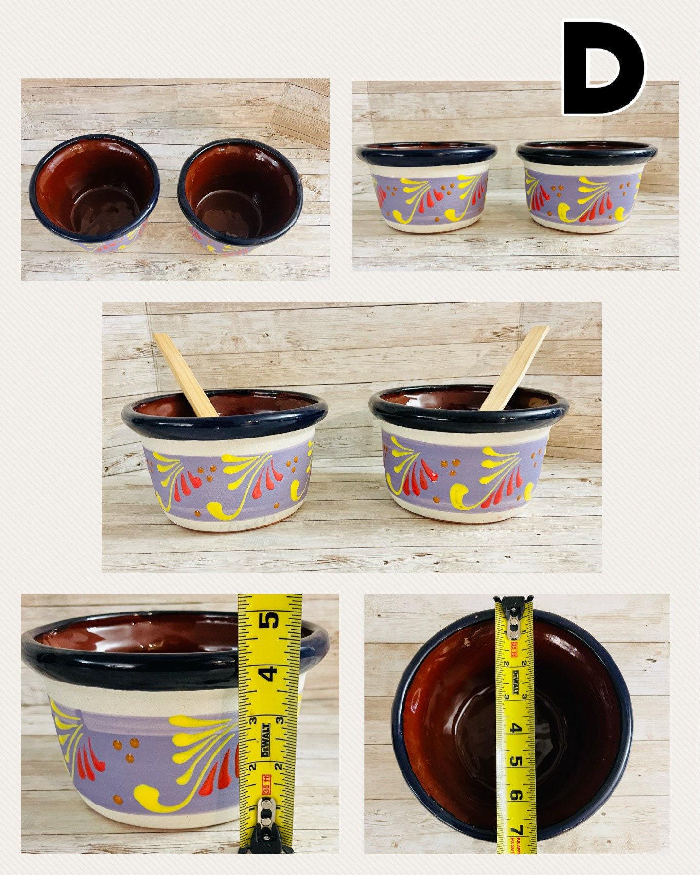 Terra Cota Mexican Clay Salsa Bowls Platos Salseros de Barro