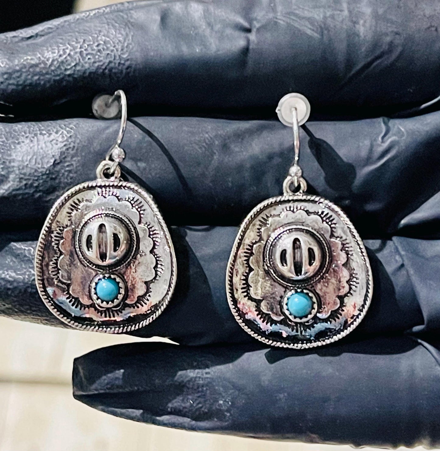 Cowboy Hat Pendant Neklace Set With Earrings Dije De Sombrero Con Aretes