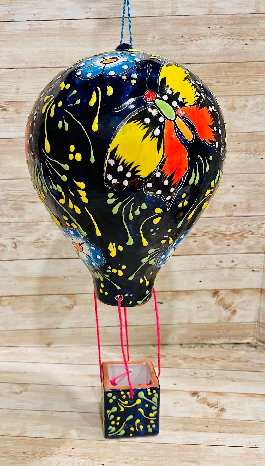 Mexican Talavera Hot Air Ballon Ceramic Hanging Decor Globo Aerostático Mexicano de Talavera Globo de Aire