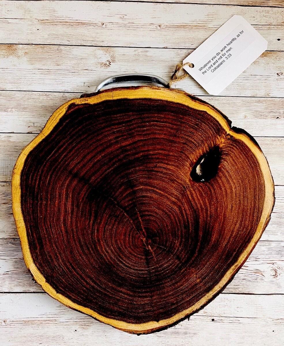 Artisan Handmade Mesquite Wood Board for Cutting Cheese or Charcuterie Board Tabla para Cortar Mexicana