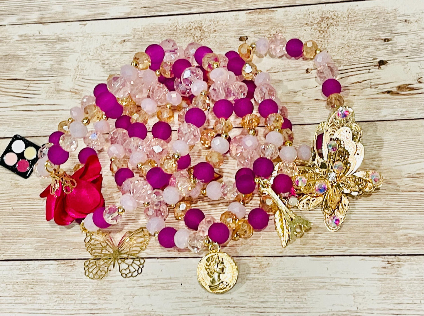 Handmade Mexican Artesanal Bracelets Set of 7 Beaded Bracelets Semanario Artesanal Mexicano 7 Pulseras
