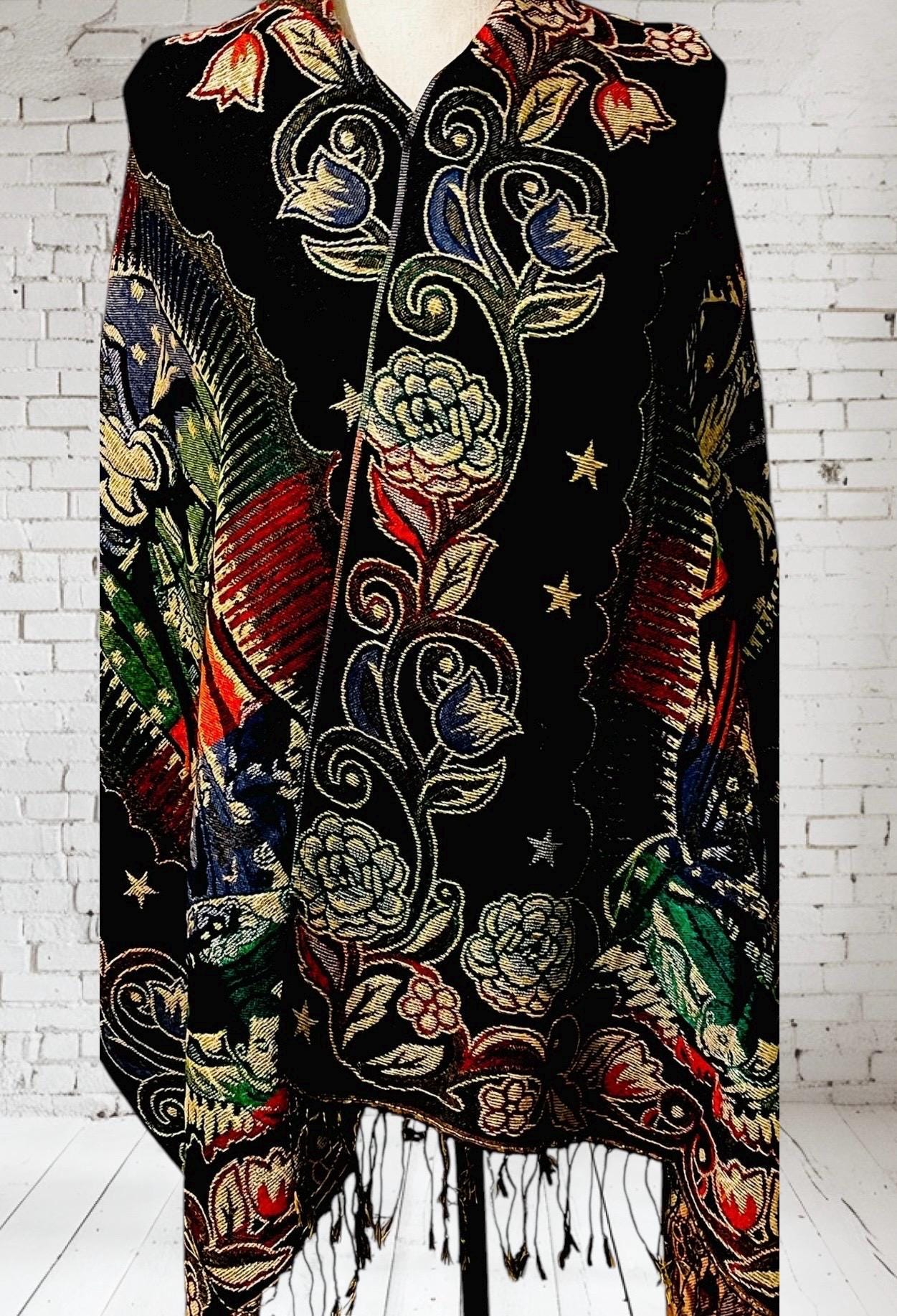 Mexican Thin Virgin Mary Mexican Shawl Pashima Reboso Wrap Reboso de La Virgen Maria Delgado