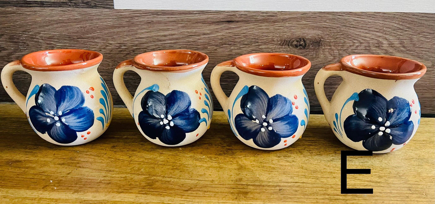 Mexican Pottery Cups Tazas de Barro Mexicanas