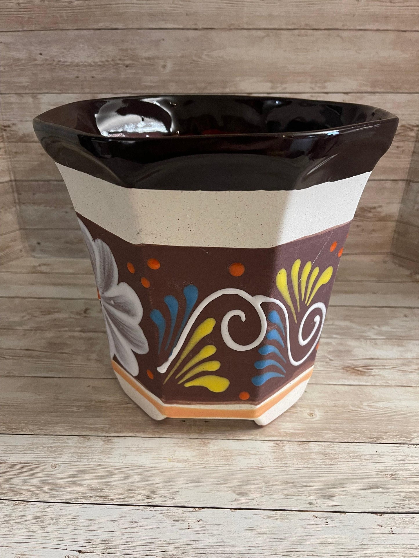 2x Terracota Pottery Mexican PlanterFlower Pot Macetero De Barro Mexicano