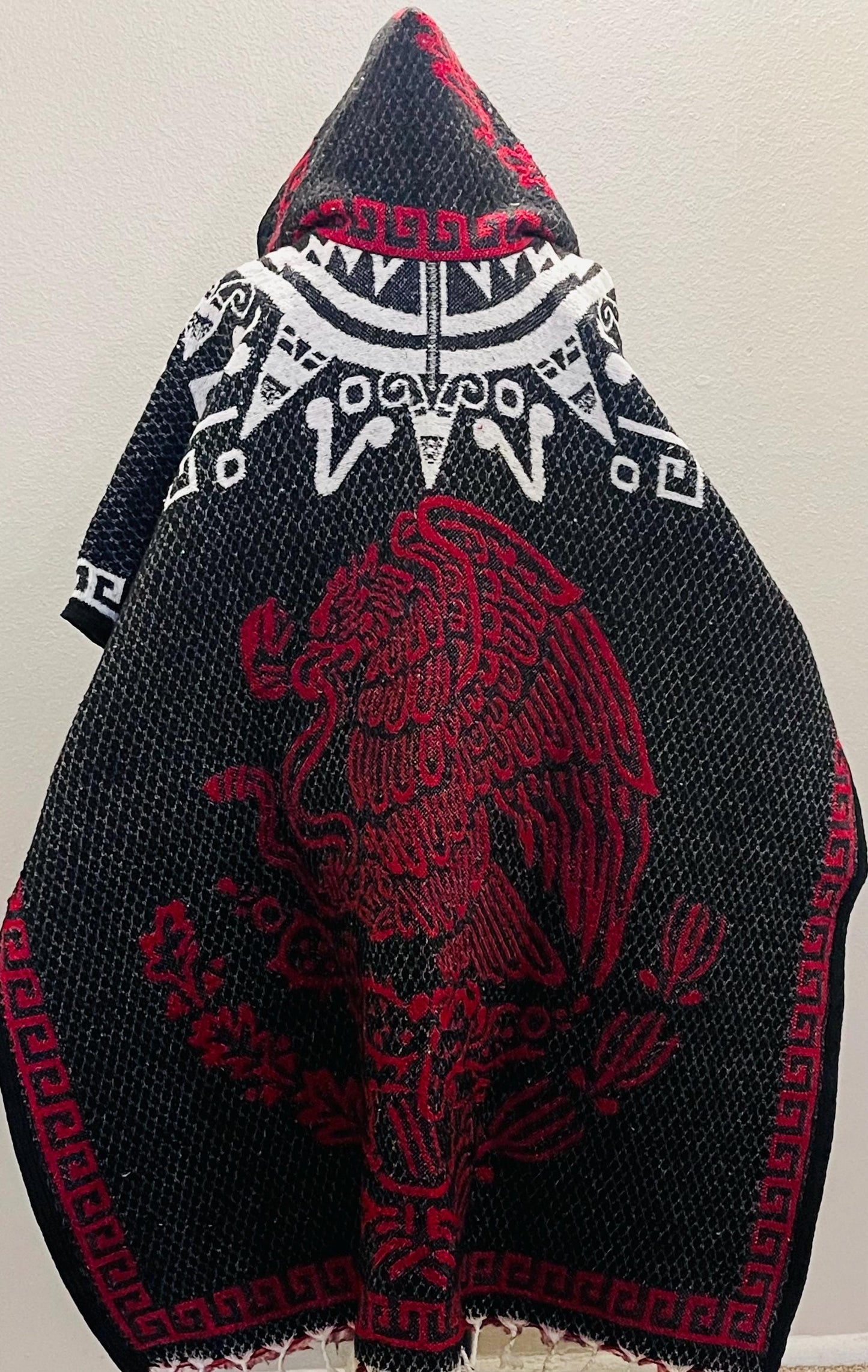 Mexican Poncho Aztec Calendar Poncho Gavan Calendario Azteca con Amor Eterno