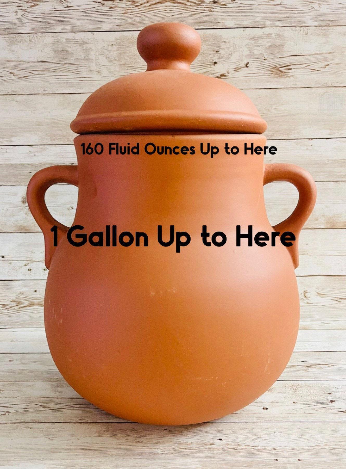 Olla de Barro Frijolera con Tapa Terra Cota Pot with lid Fits Up To 128 Fl. Oz