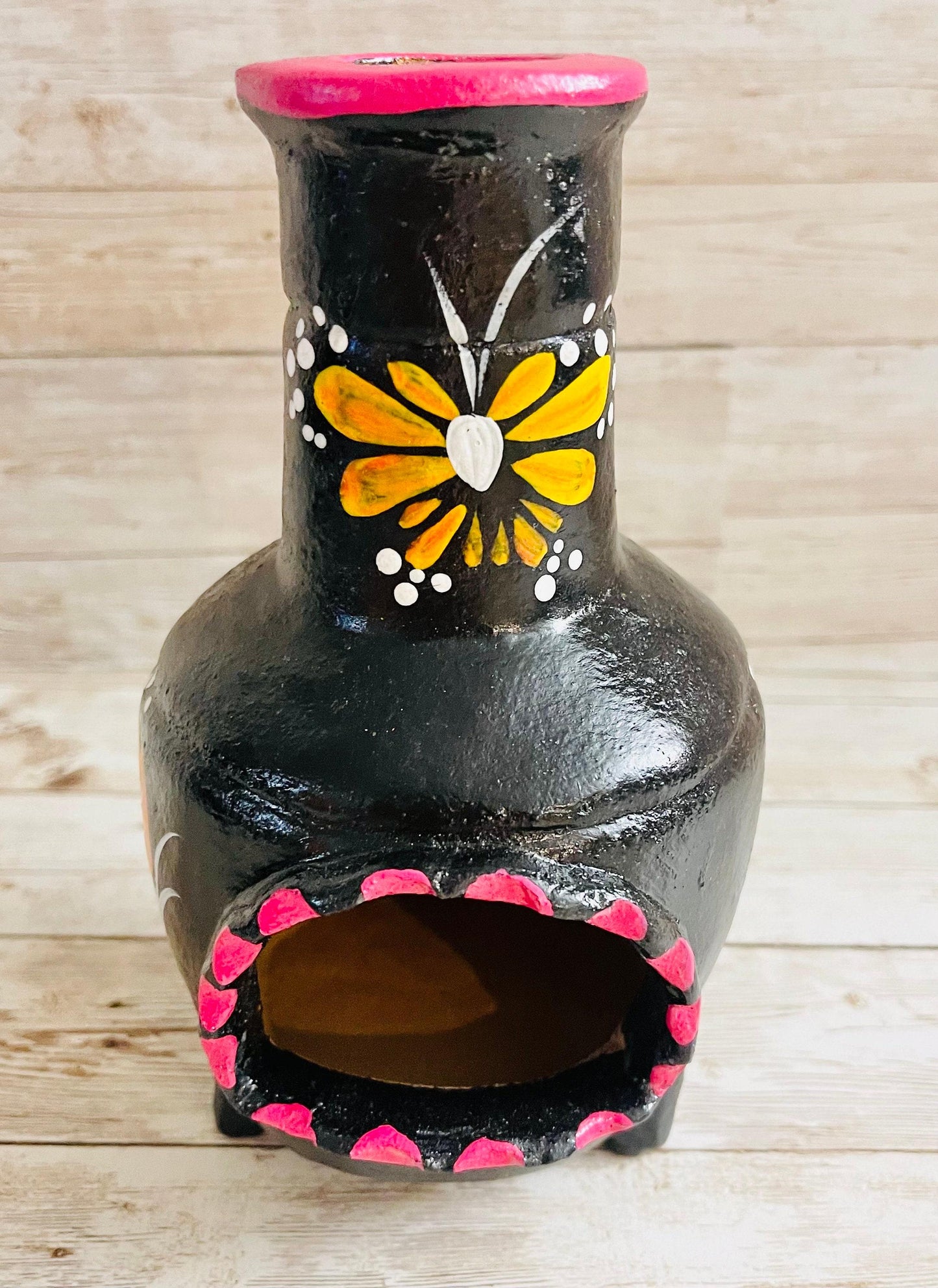 Chimenea de Barro Artesanal Mexicano Small Terra Cota Mexican Chimney Incense Burner Candle Holder
