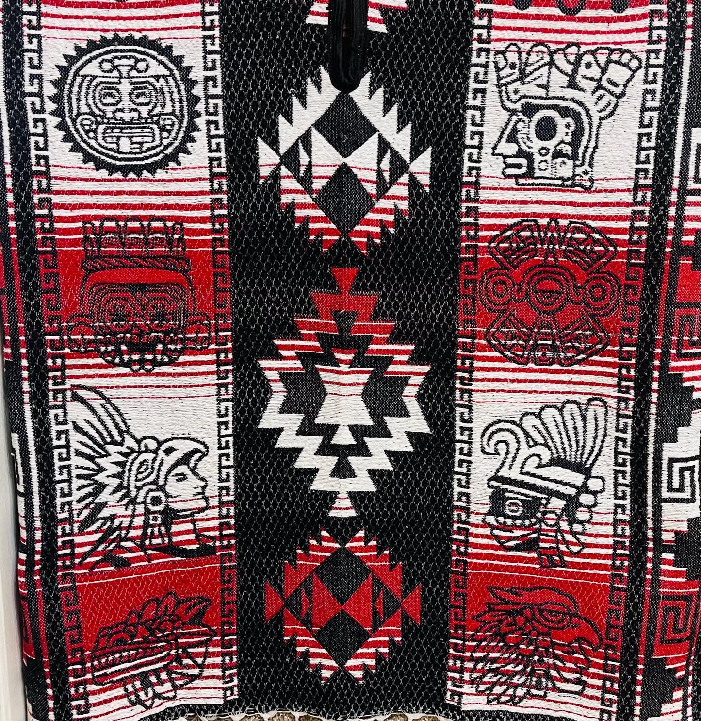 Mexican Greek Aztec Calendar Double Sided Poncho Poncho Mexicano Doble Vista Calendario Azteca Greco