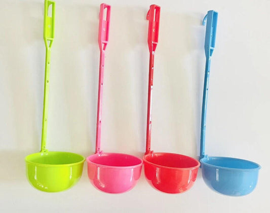 Mexican Plastic Ladle Hooked Handle Spoon for Vitrolero Lemonade Soup Cucharon De Plastici Mexicano para Aguas Frescas Sopa