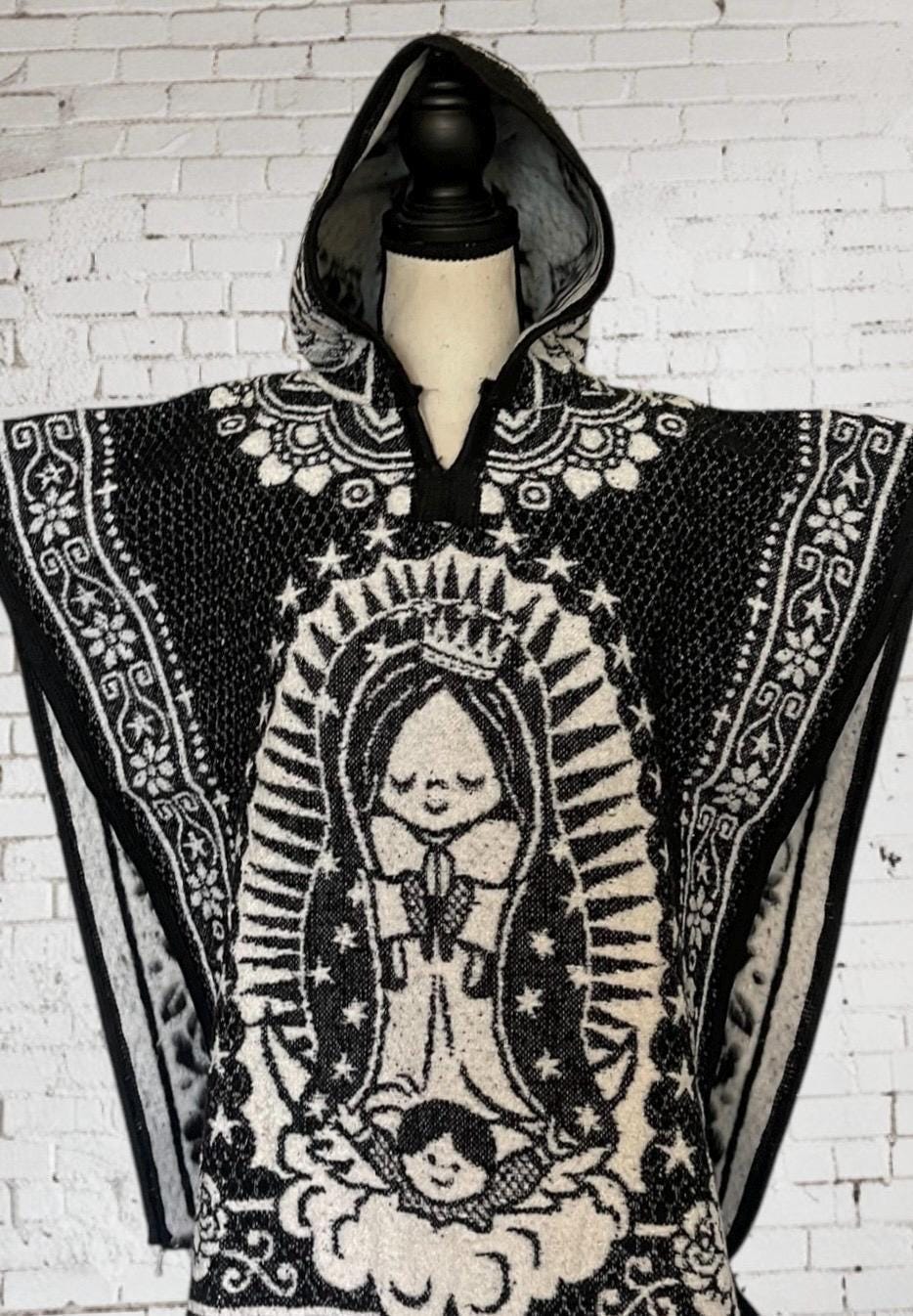 Virgin Mary Mexican Poncho Kids Size Poncho Gavan de la Virgencita Maria de niño/a