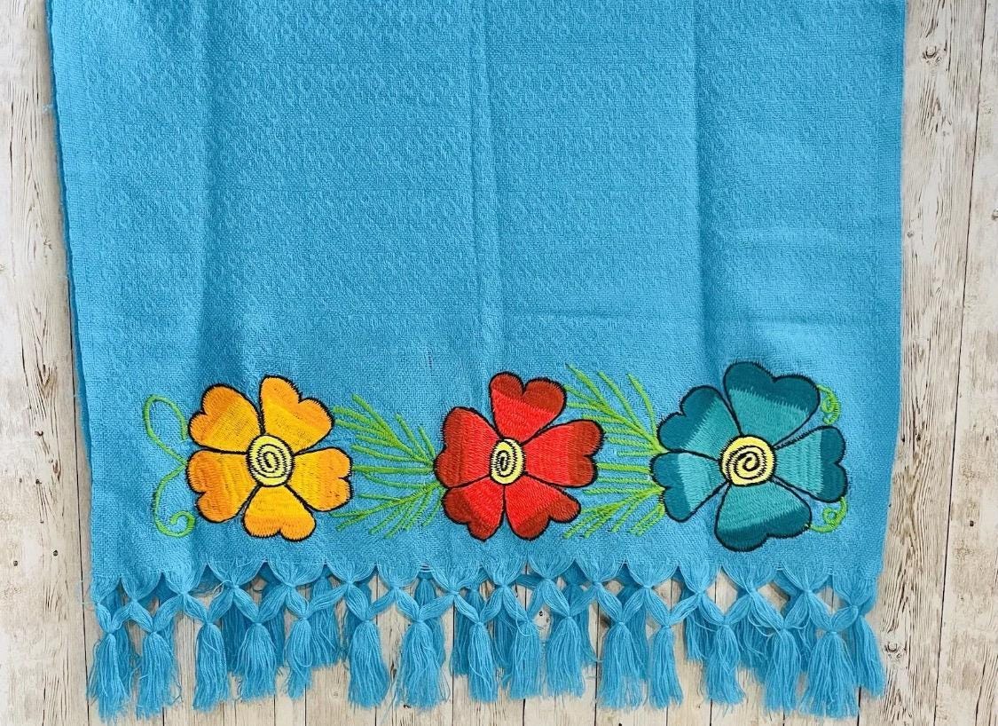 Embroidered Handmade Mexican Shawls Rebosos Bordados