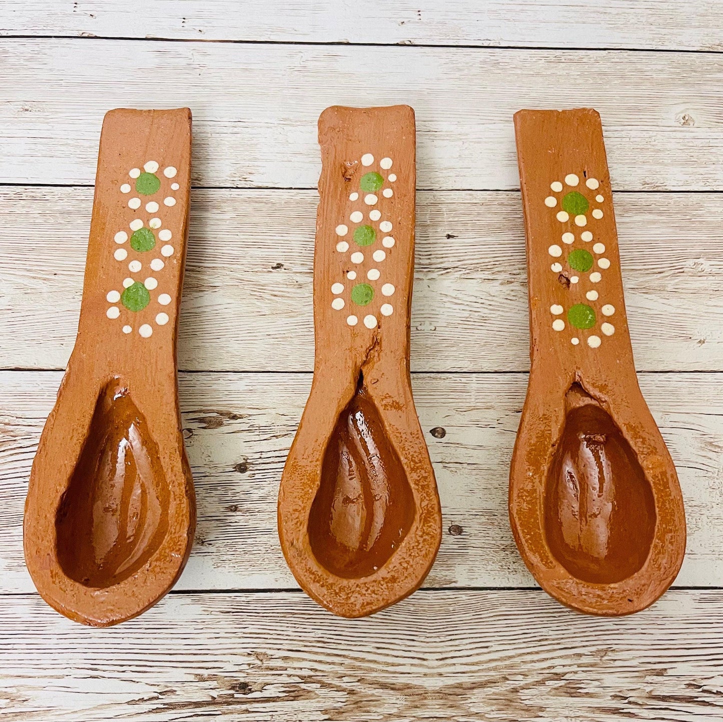 Mexican Terracotta Spoons Cucharas de Barro Mexicano