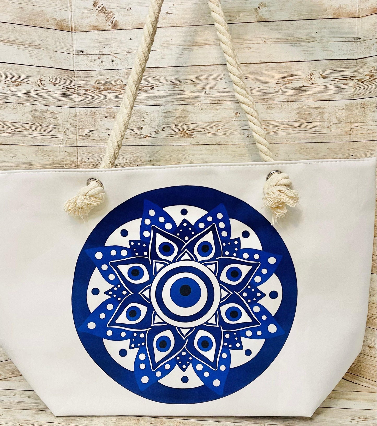 Hamsa Evil Eye Hand Canvas Tote Bolsa Mexicana Artesenal Hamsa Mal De Ojo