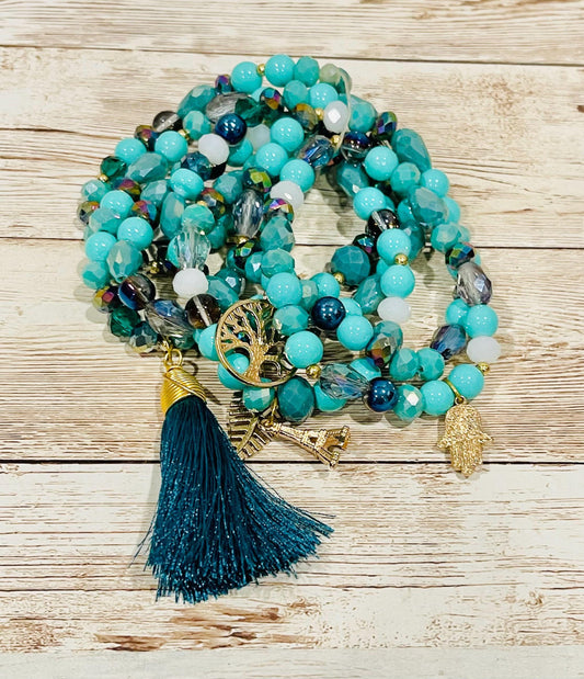 Handmade Mexican Artesanal Bracelets Set of 7 Beaded Bracelets Semanario Artesanal Mexicano 7 Pulseras