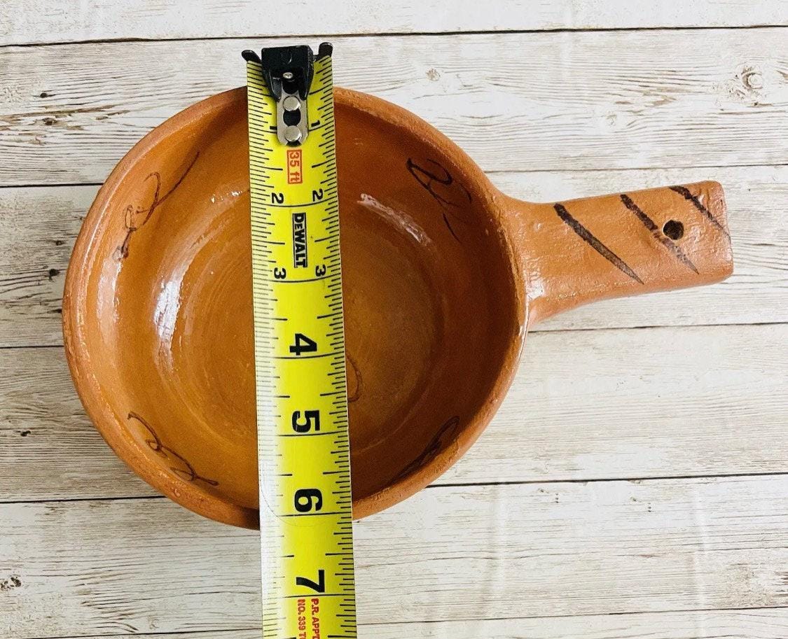 Sarten de Barro Mexicano Perfecto Para Queso Flameado Terracotta Cooking Pot