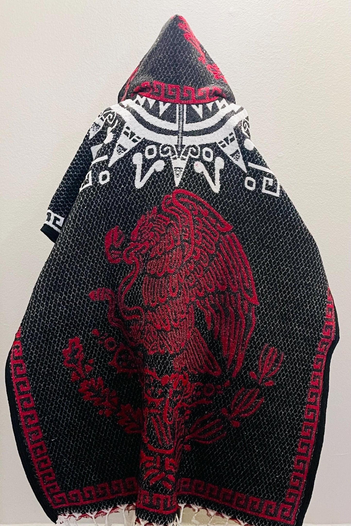 Mexican Poncho Aztec Calendar Poncho Gavan Calendario Azteca con Amor Eterno