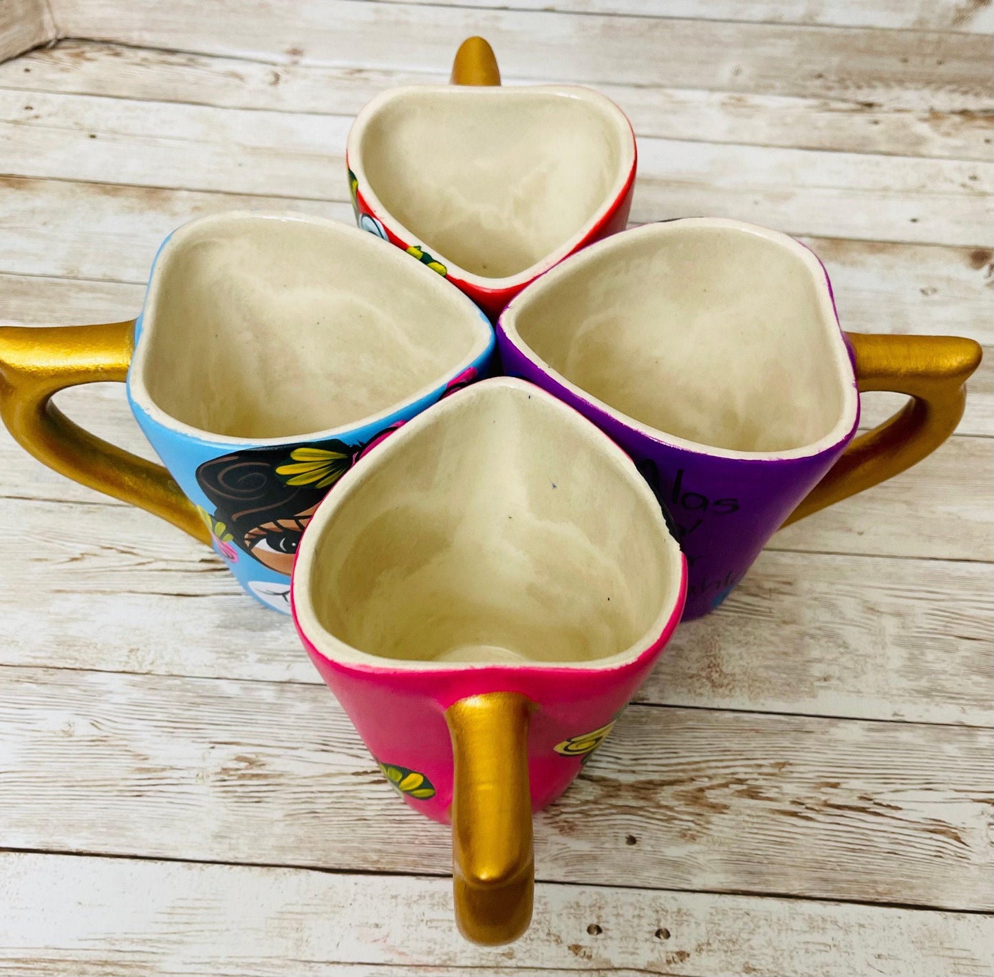 Frida Kahlo Ceramic Heart Mug Cups Tazas De Ceramica De Corazon Frida Kahlo