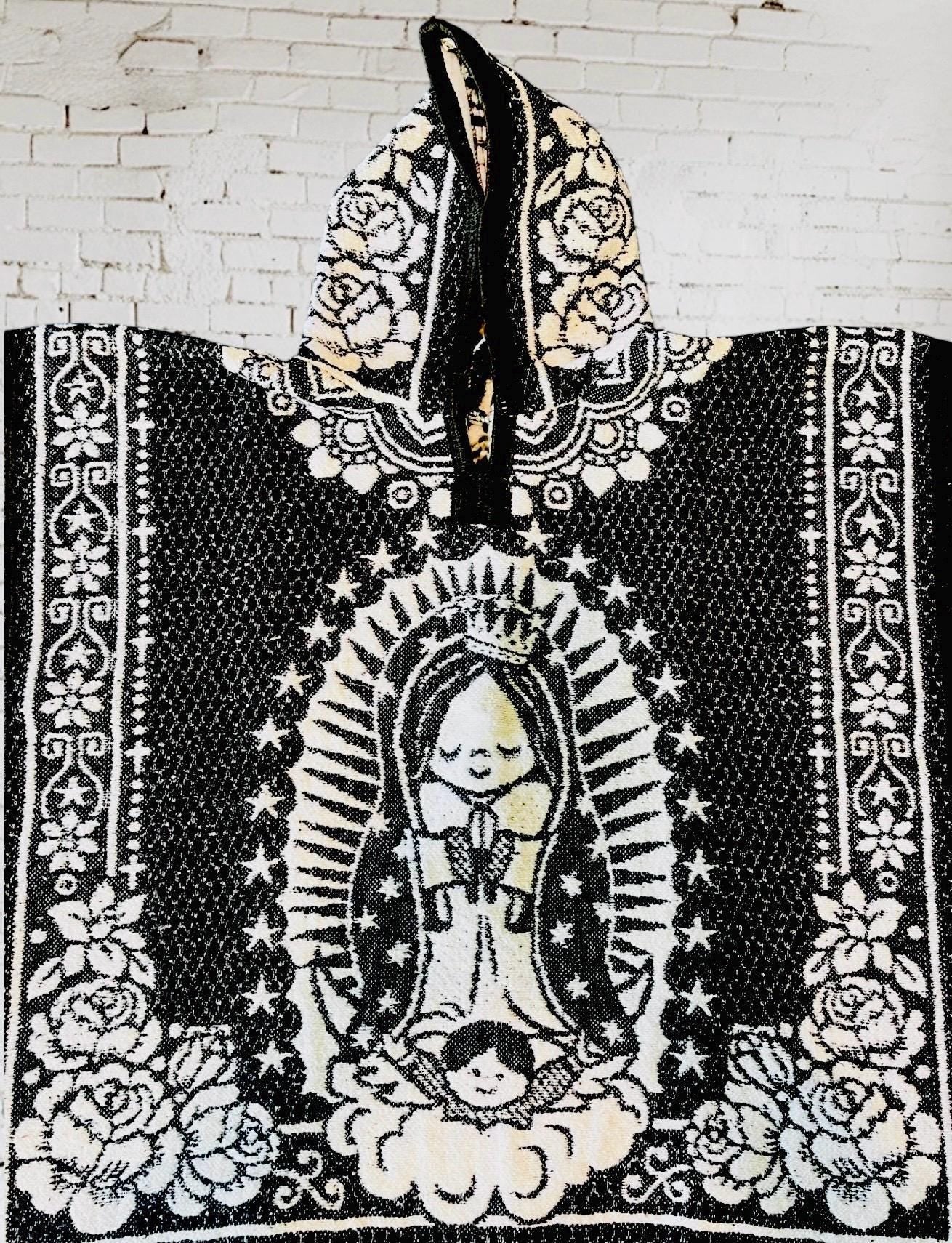 Virgin Mary Mexican Poncho Kids Size Poncho Gavan de la Virgencita Maria de niño/a