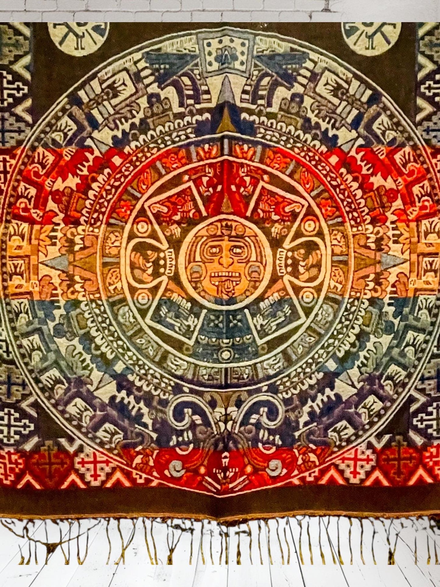 Maya Calendar Mexican Thin Shawl Wrap Reboso Mexicano de Calendario Maya/Azteca Delgado