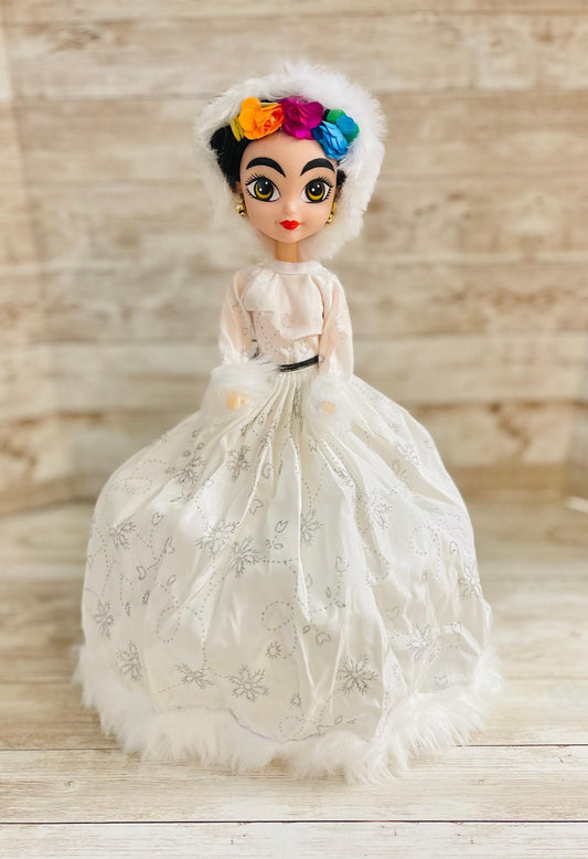 Frida Kahlo Christmas Doll Muñeca  Artesanal Navideña De Frida Kahlo