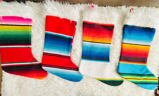 Mexican Sarape Stockings and Sarape Garland Sarape Bowl