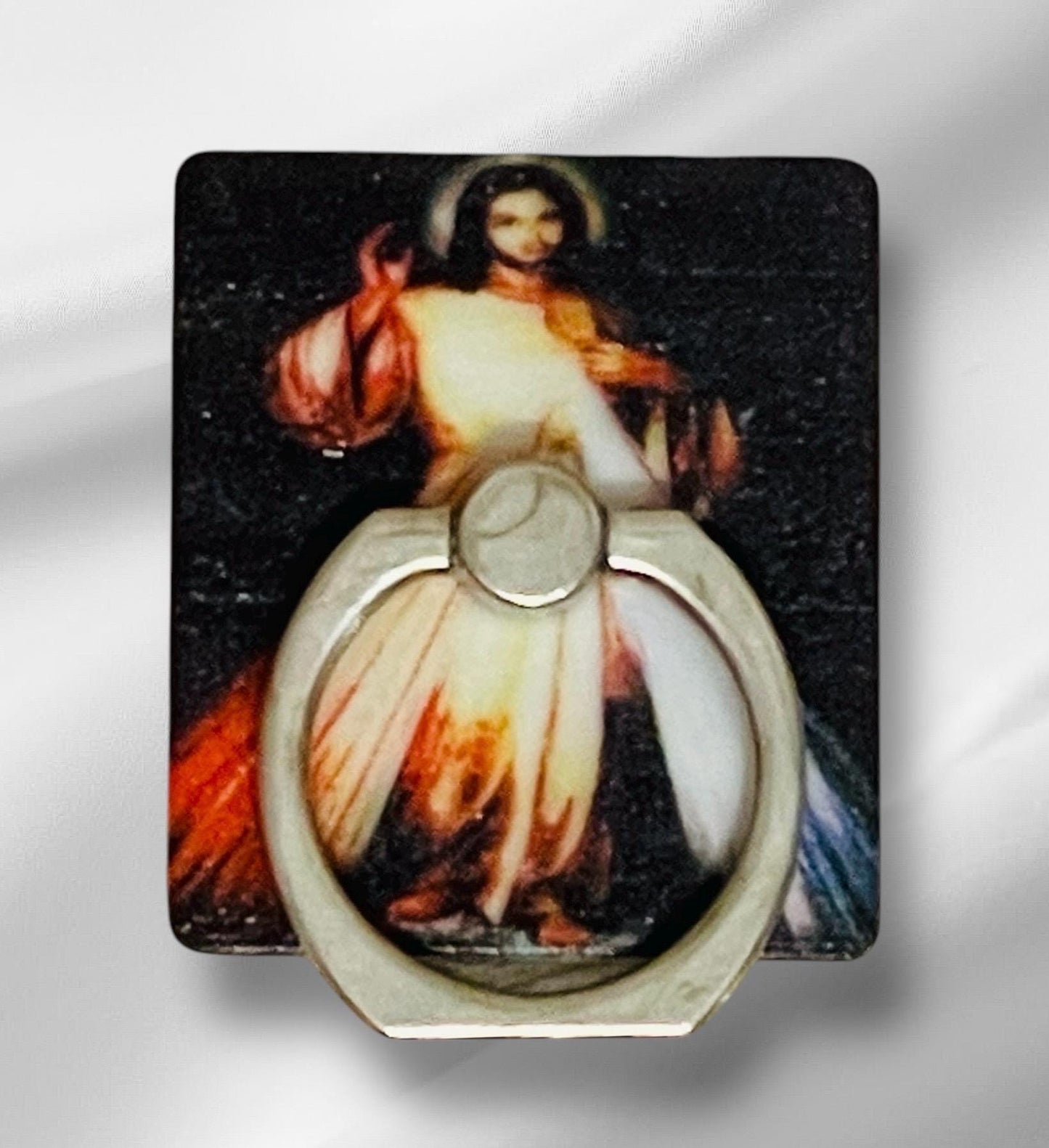 2x Phone Rings Grips Jesus on Cross Virgin Mary Virgin Mary with Baby Jesus 2x Arillos para Celular de Virgen Maria, Jesus en la Cruz,