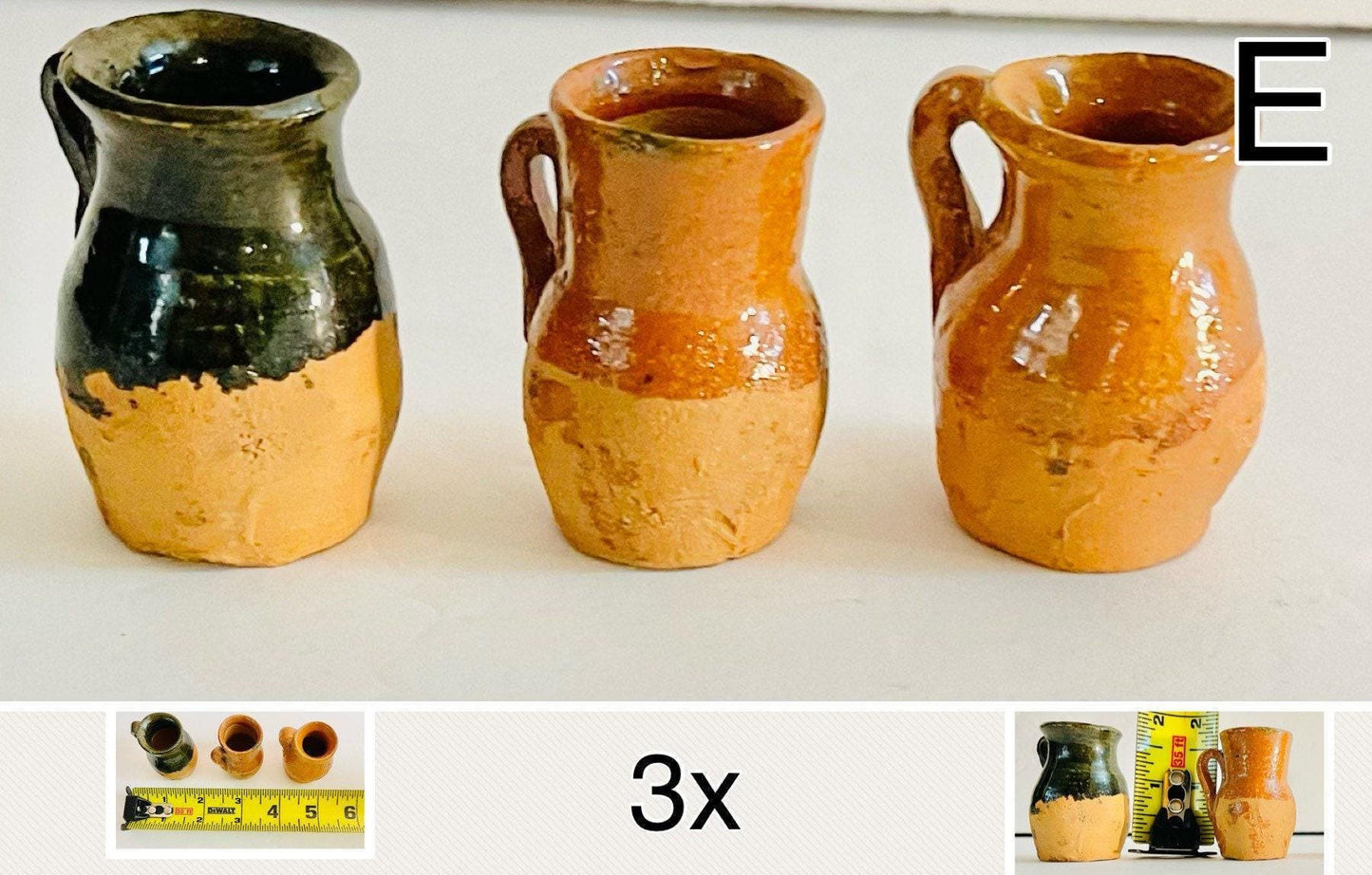 Mini Cantaritos for Tequila Shots or Hot Tea Mini Tequileros Mexicanos