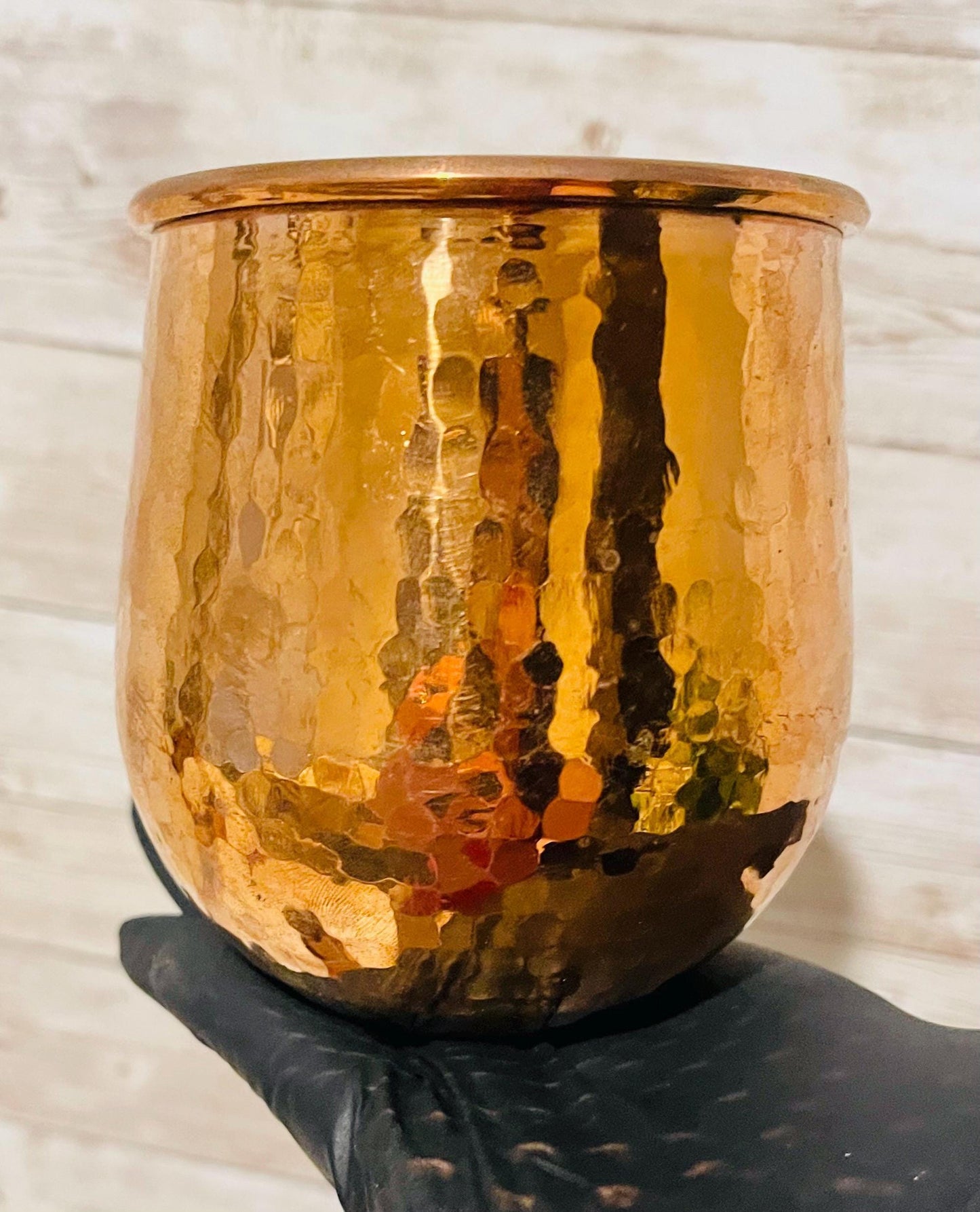 4x Mexican Copper Cups 4 Vasos de Cobre Mexicano