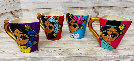 Frida Kahlo Ceramic Heart Mug Cups Tazas De Ceramica De Corazon Frida Kahlo
