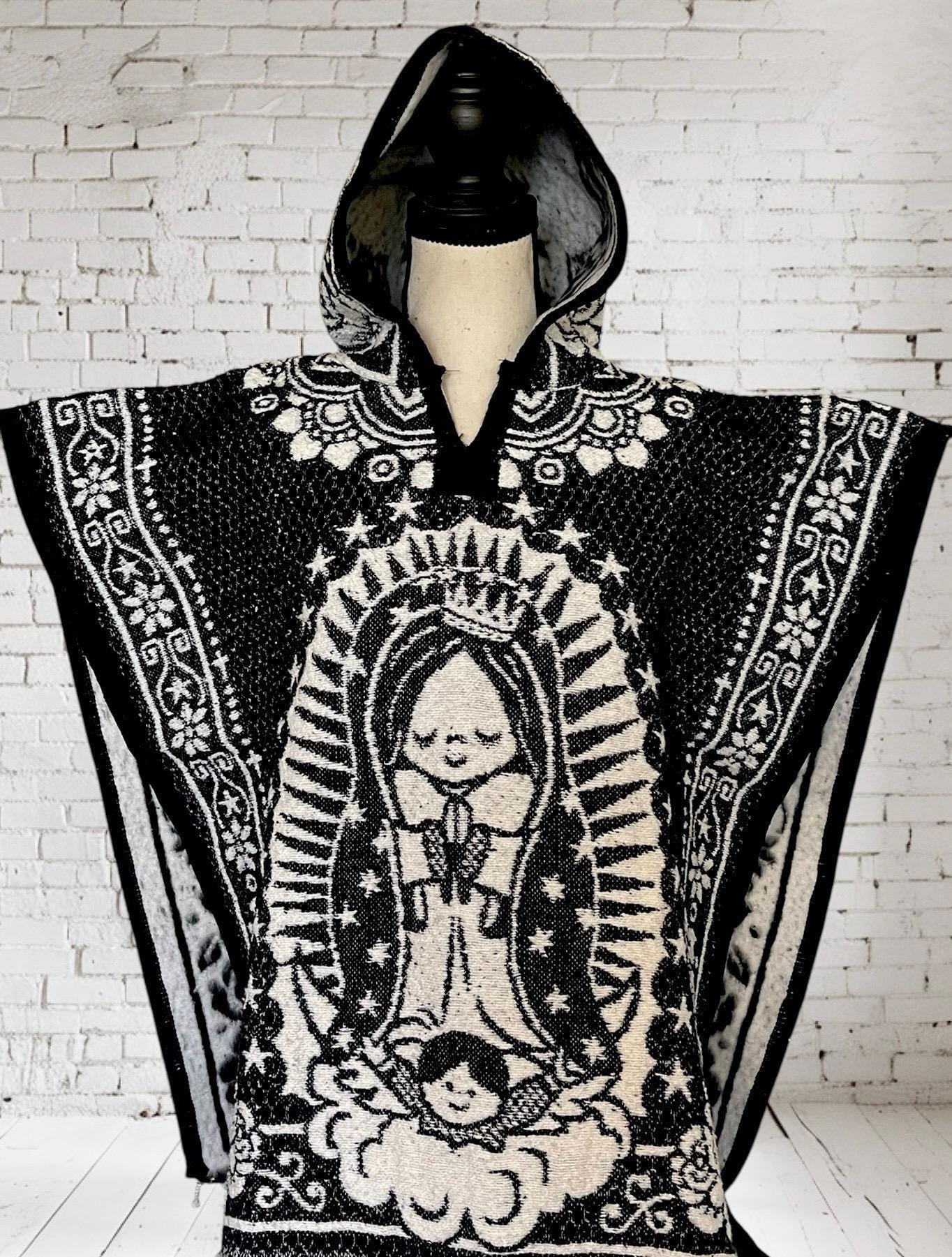 Virgin Mary Mexican Poncho Kids Size Poncho Gavan de la Virgencita Maria de niño/a