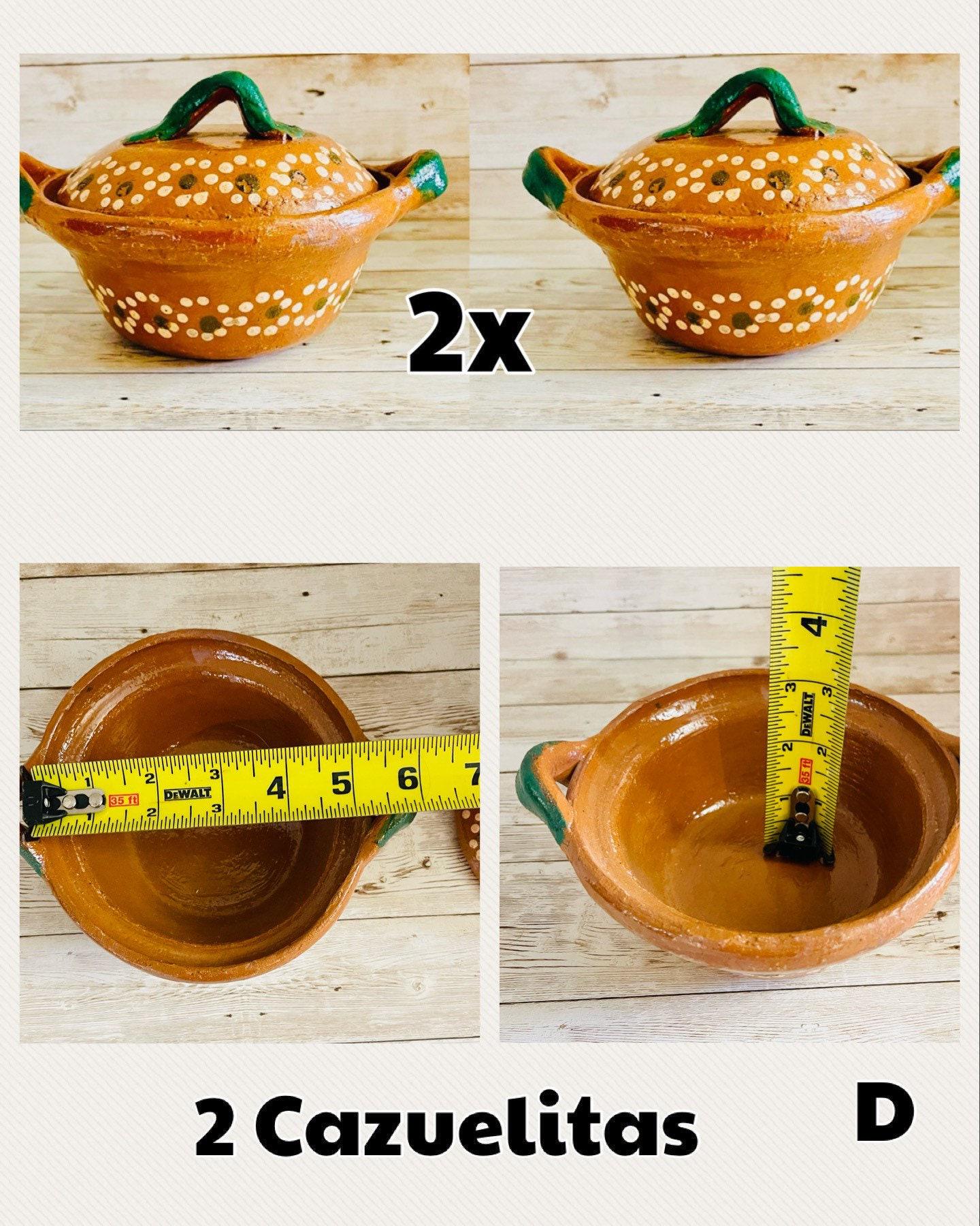 Mexican Casseroles Cazuelas de Barro con Tapa y Cucharas