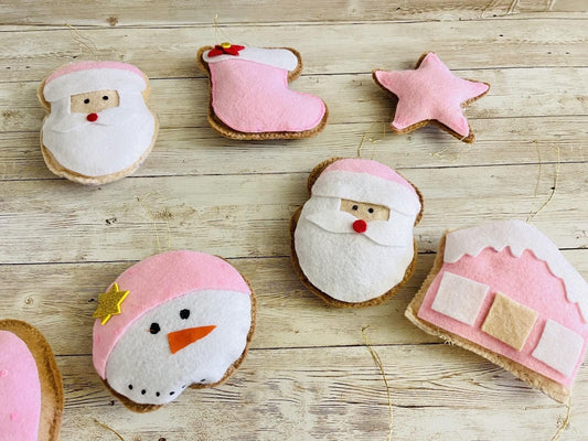Christmas Felt Ornaments Set Of 12 4 Inches Tall Adornos Navideños De Fieltro