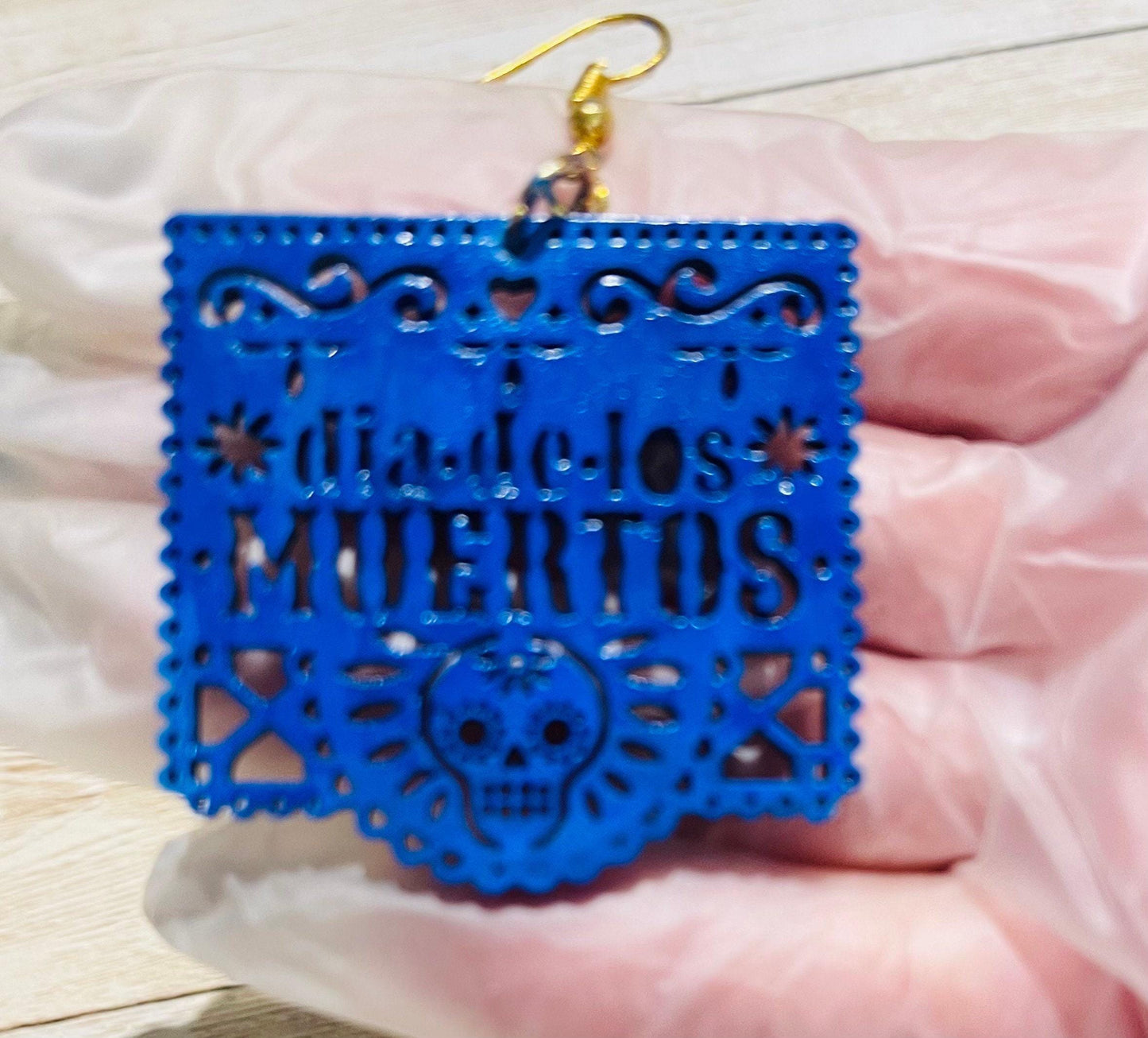 2x Day of the Dead Earrings 2 Pares de Aretes de Dia de Muerto