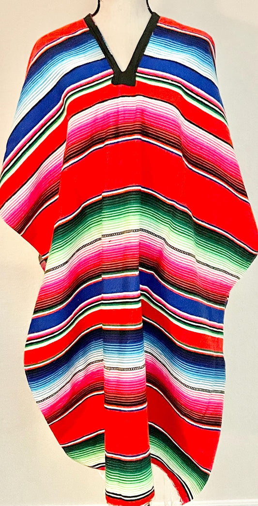 Adult Mexican Saltillo Poncho Sarape Poncho Sarape Saltillo Mexicano