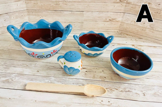 Terra Cota Mexican Clay Salsa Bowls Platos de Barro Engove