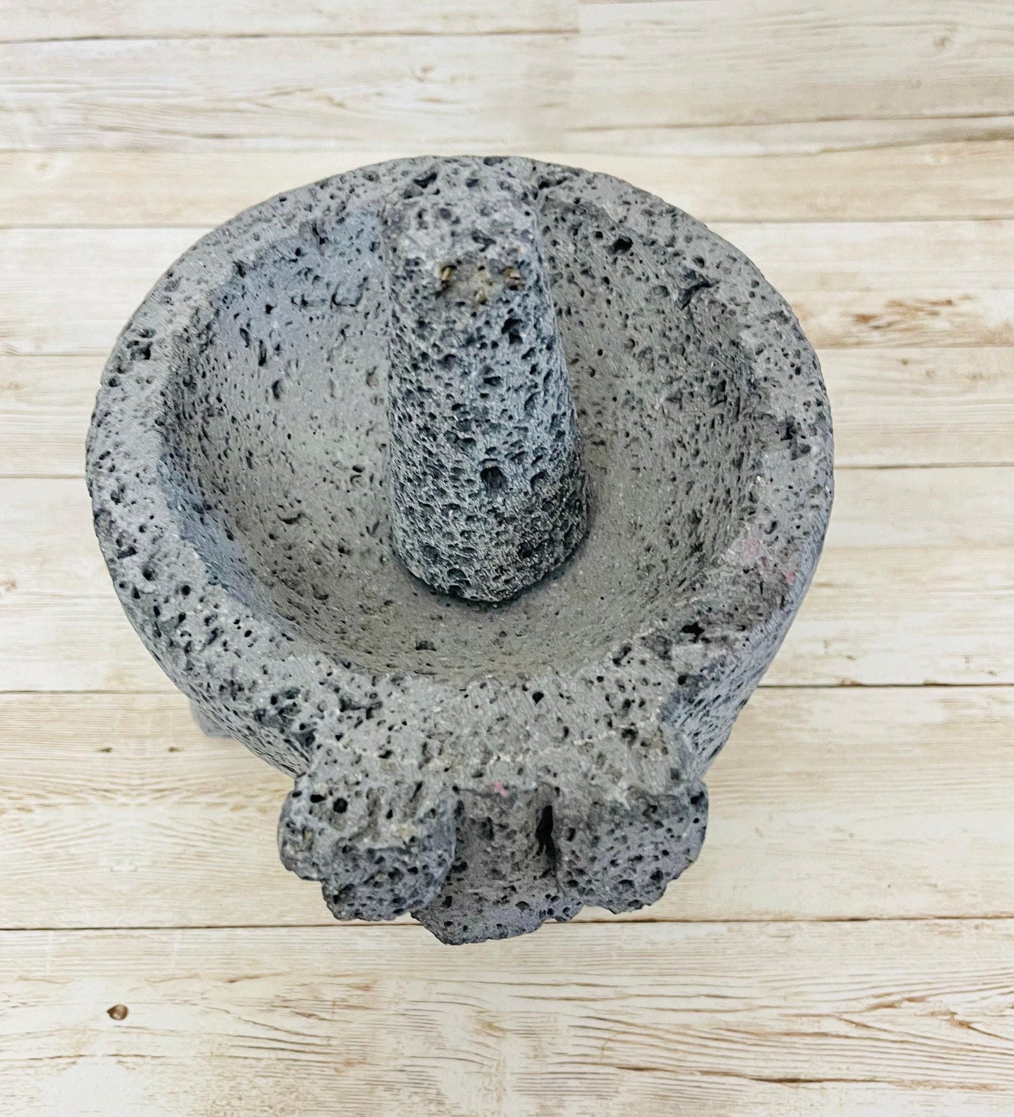Molcajete/Tejolote Authentic Mexican Mortar & Pestle Made From Lava Rock “Pig”