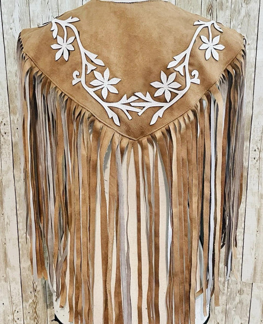 Cowboy Western Shoulder Cape with Fringes Chaleco/Capa Vaquero con Flecos Large/XL