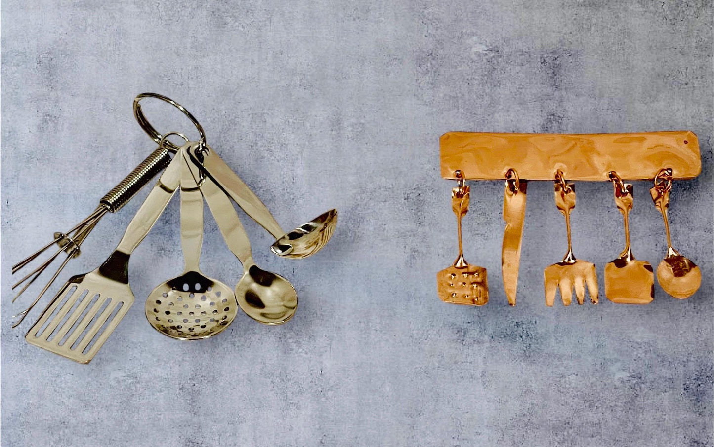 2x Mexican Miniature Utensil Magnet & Keychain 2 Utensilios en Miniatura Mexicano 1 Iman y 1 Llavero