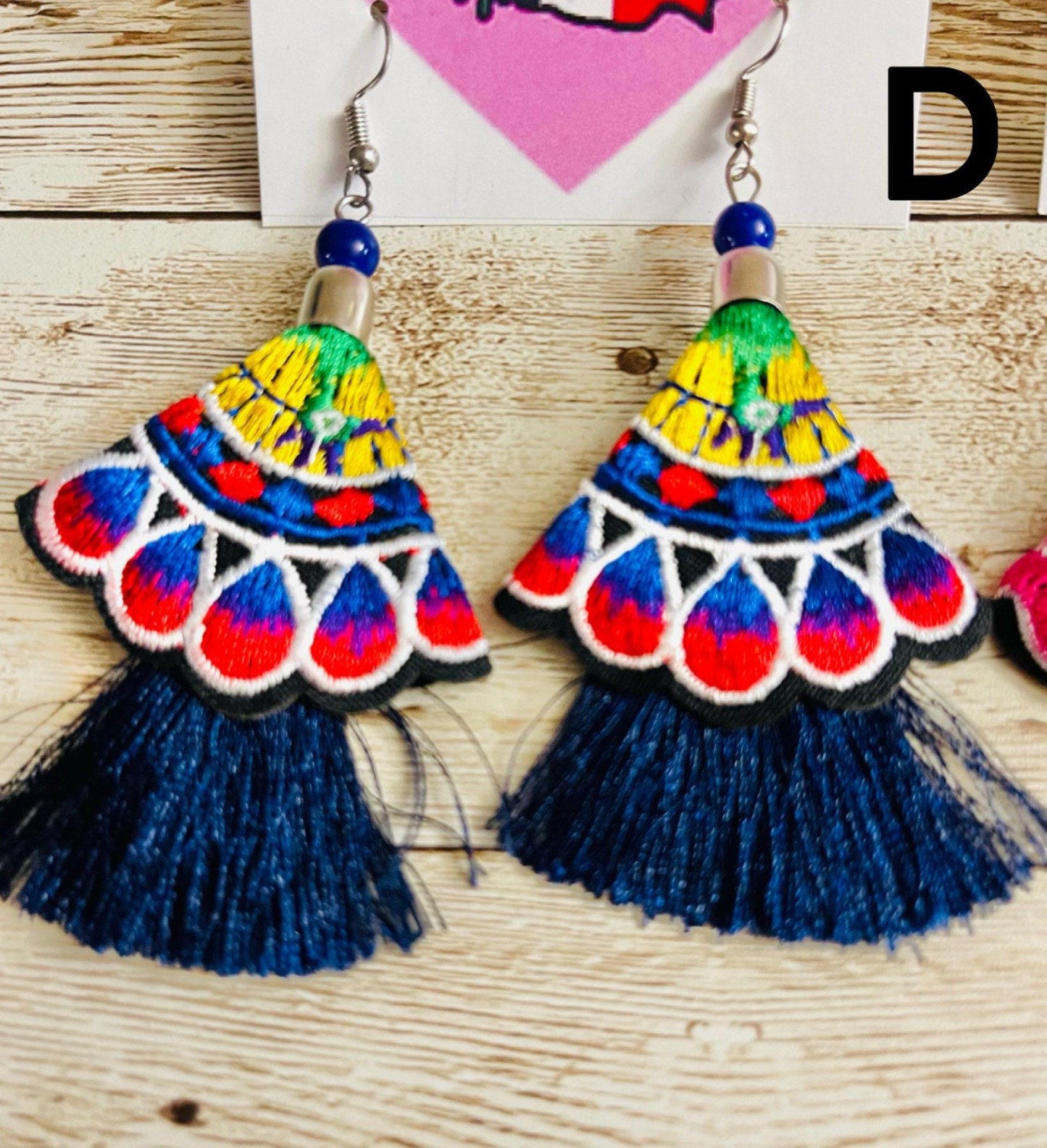 Mexican Artesanal Pompom Earrings Aretes Artesenales Mexicanos