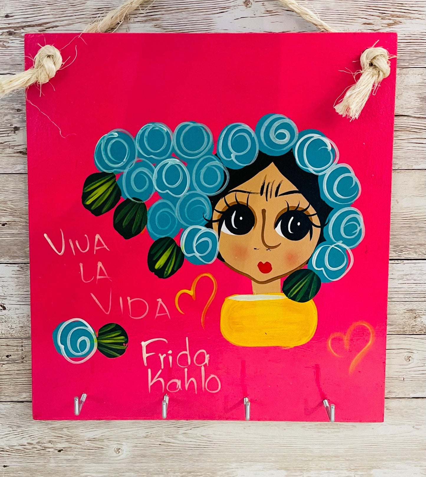 Porta Llavero Mexicano De Frida Kahlo Frida Kahlo Keychain Key Holder Display-Key Wall Display.