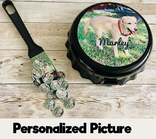 Custom Picture Container Magnetic Wand & 50 Chips Choose Your Own Image Fichero Personalizado Pala y Fichas MagnГ©ticas Imagen de tu Preferen