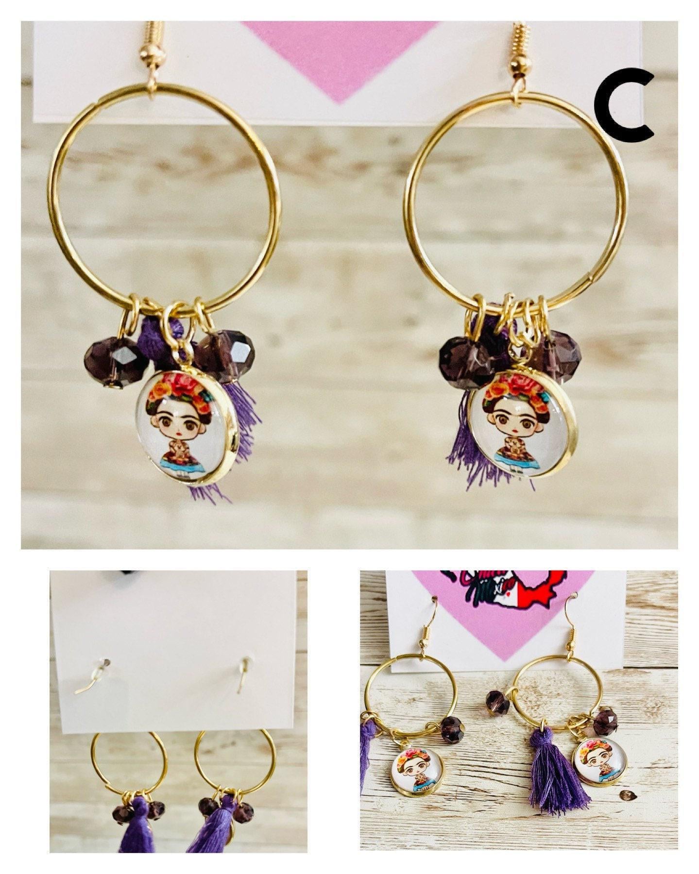 Frida Kahlo Earrings Aretes de Frida Kahlo